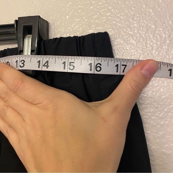 Gap Vintage black laser cut whimsy Goth midi a line pull on waist Skirt L - Picture 8 of 10